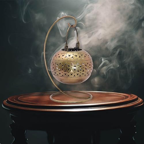 Surahi Brass-Finish Sambrani Burner - Tealight Holder