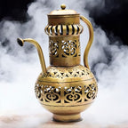 Surahi Brass-Finish Sambrani Burner - Tealight Holder