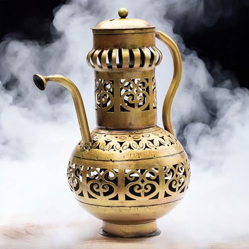 Surahi Brass-Finish Sambrani Burner - Tealight Holder