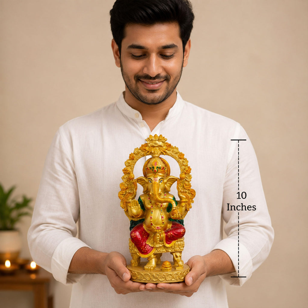 Gajanand Gold Ganpati Idol