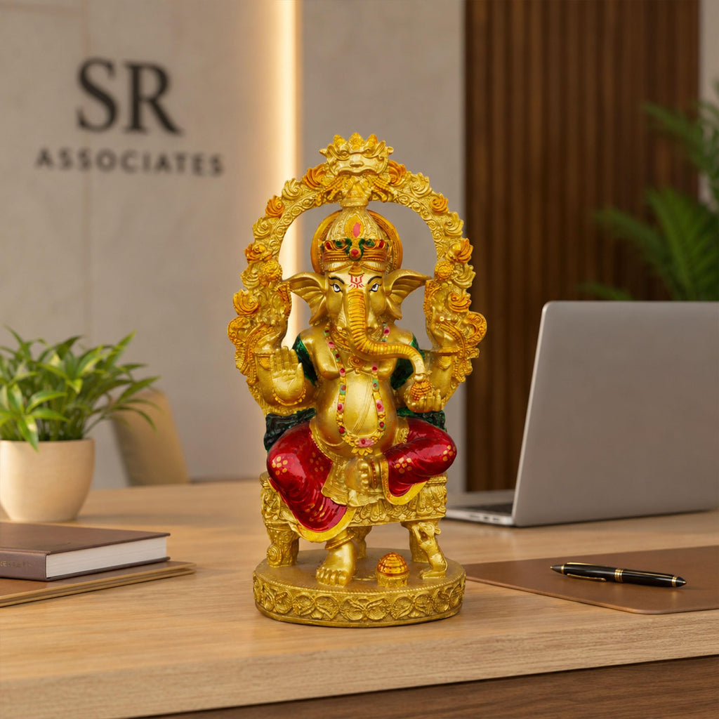 Gajanand Gold Ganpati Idol