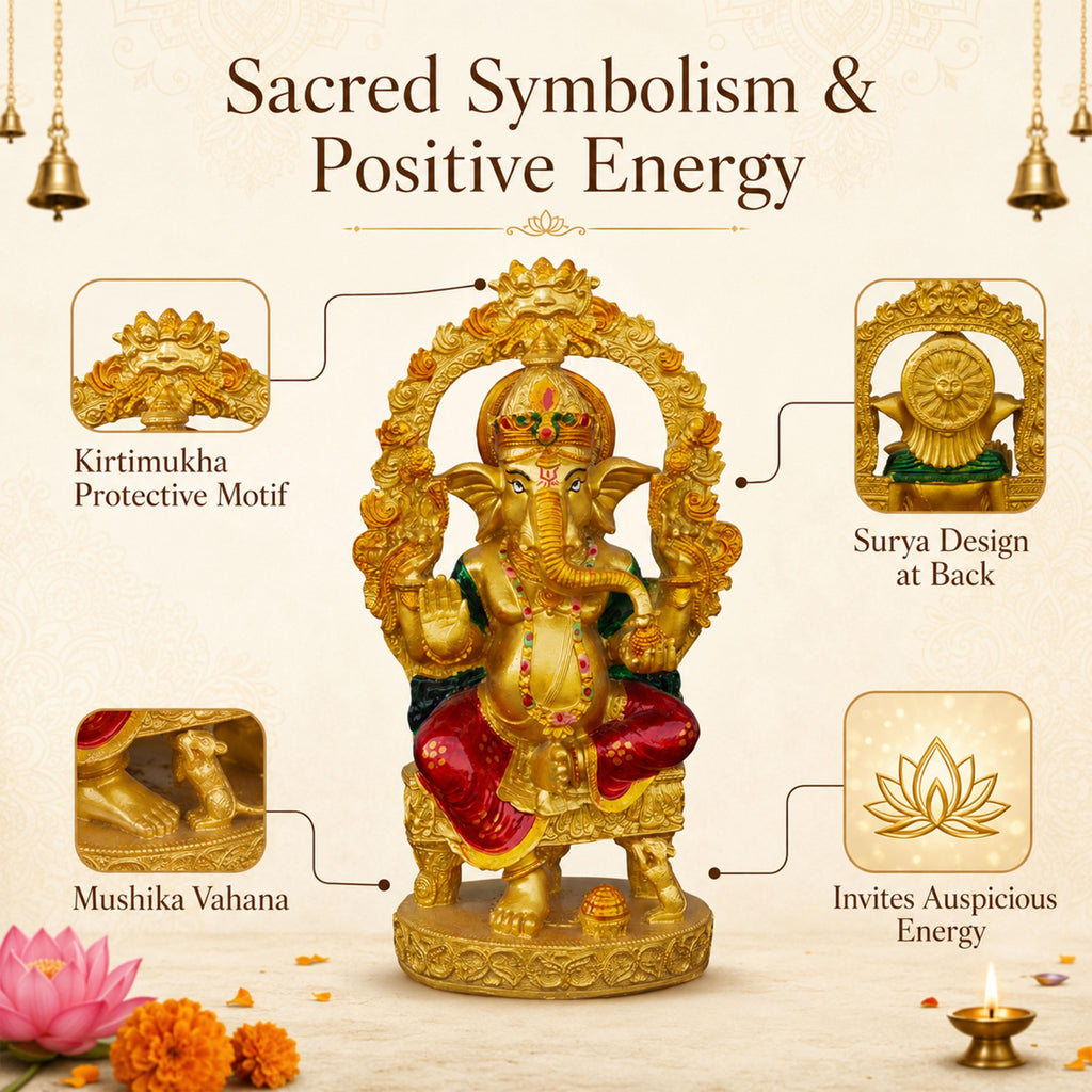 Gajanand Gold Ganpati Idol