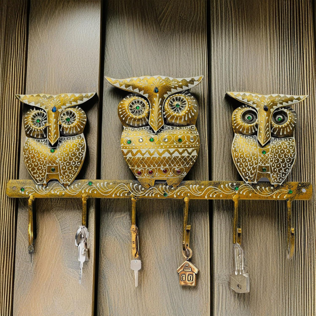 Owl Trio Wall-Mounted Key Holder