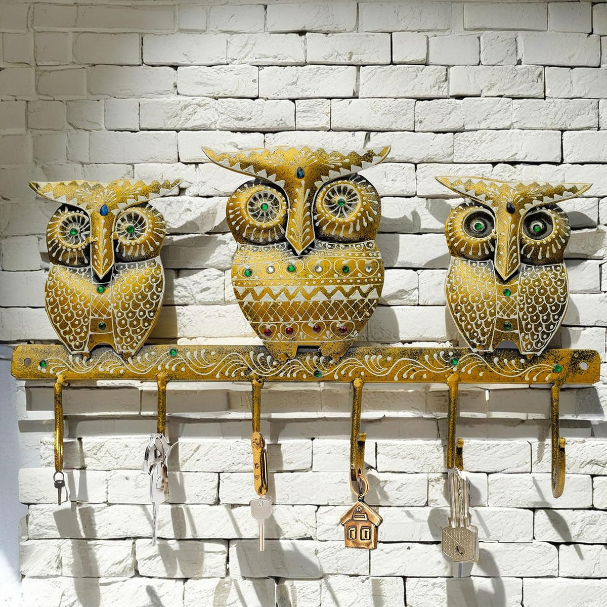 Owl Trio Wall-Mounted Key Holder