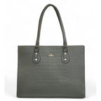 [ Duetras x Dazzle ] Vanity Croco Tote — Olive Green
