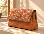Vanity Floral Sling Bag — Terracotta