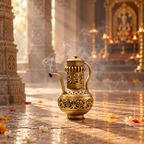Surahi Brass-Finish Sambrani Burner - Tealight Holder