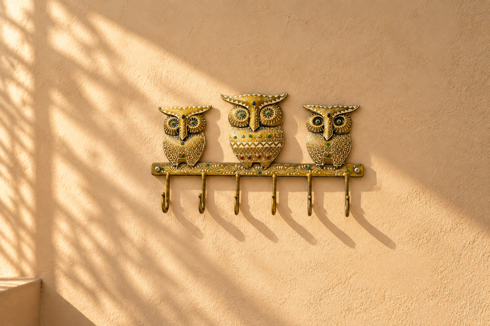 Owl Trio Wall-Mounted Key Holder