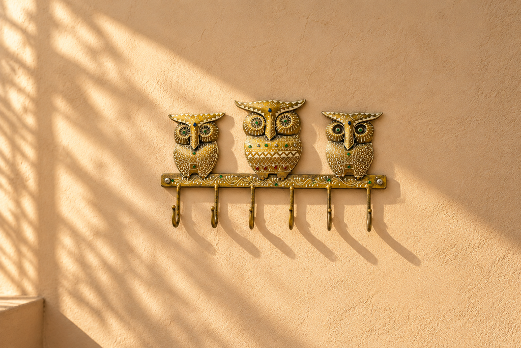 Owl Trio Wall-Mounted Key Holder