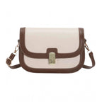 Vanity Contrast-Trim Sling Bag - Beige
