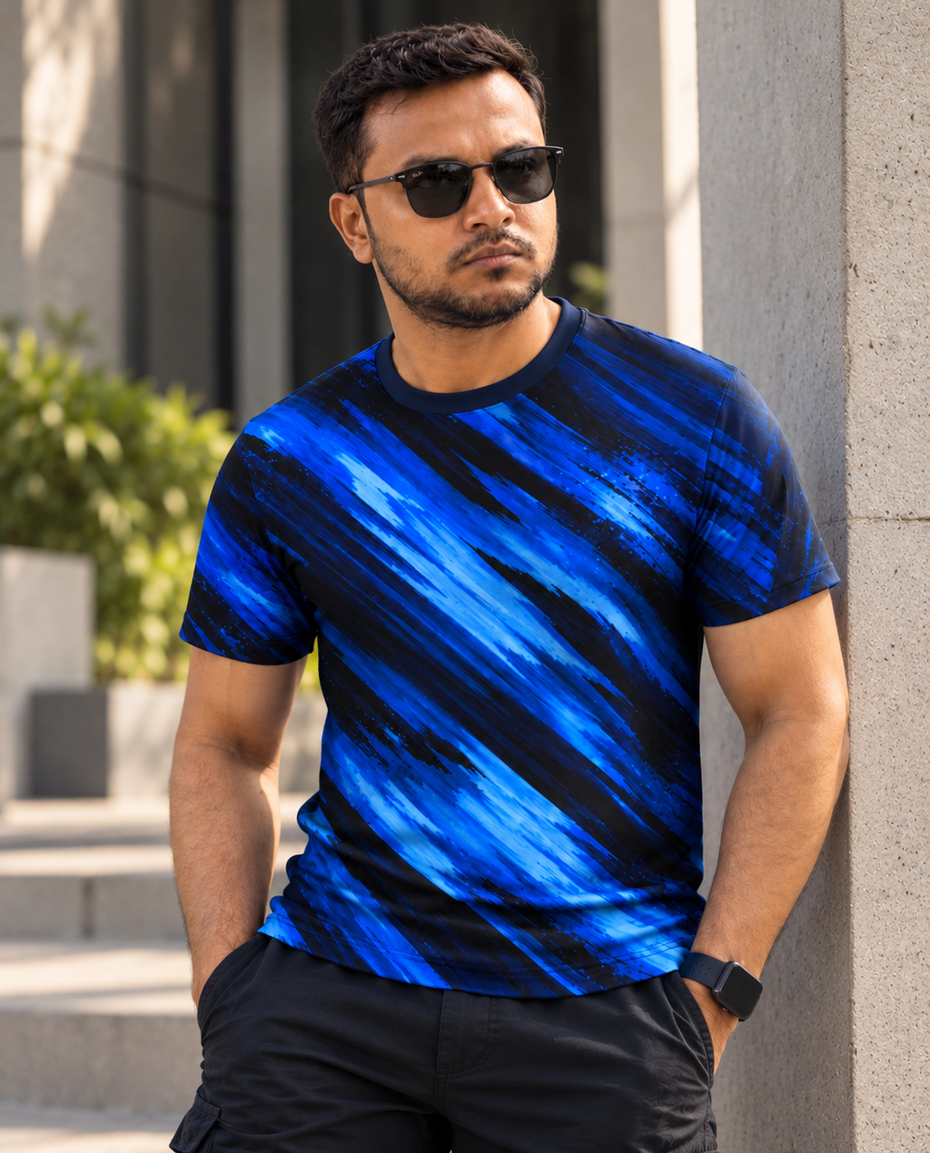 Forma Electric Streak T-Shirt — Blue Black