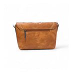 Vanity Facet Floral Sling Bag — Caramel Tan