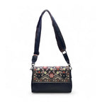 Vanity Floral Sling Bag — Midnight Black